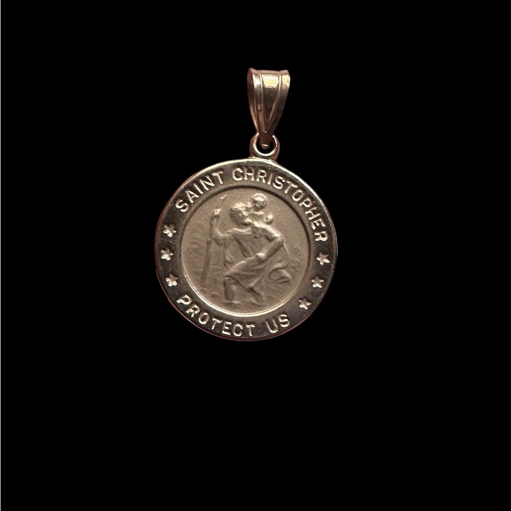10k Gold Saint Christopher Pendant